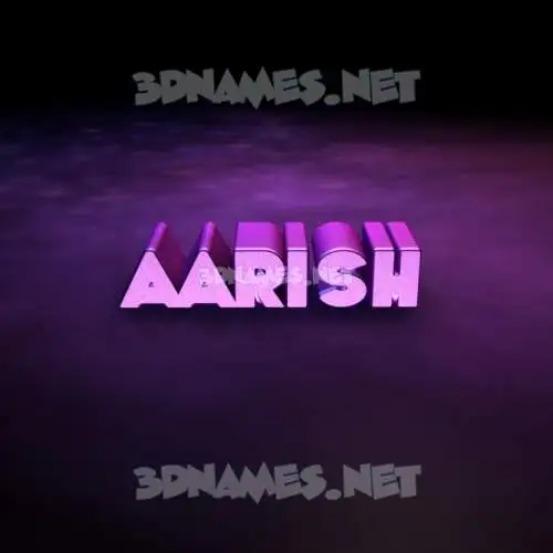 aarish in Big Purple style - 3D name wallpaper