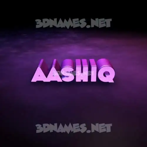 aashiq in Big Purple style - 3D name wallpaper