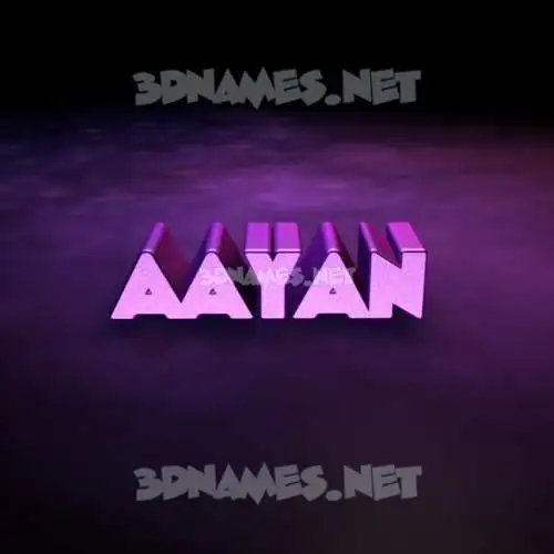 aayan in Big Purple style - 3D name wallpaper