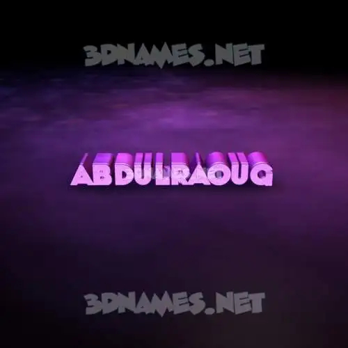 abdulraoug in Big Purple style - 3D name wallpaper