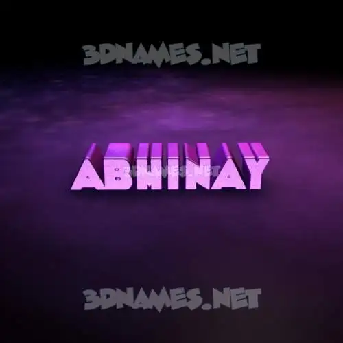 abhinay in Big Purple style - 3D name wallpaper