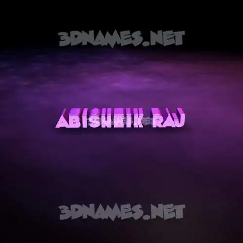abisheik raj in Big Purple style - 3D name wallpaper