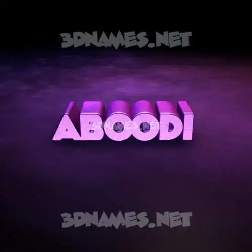 aboodi in Big Purple style - 3D name wallpaper