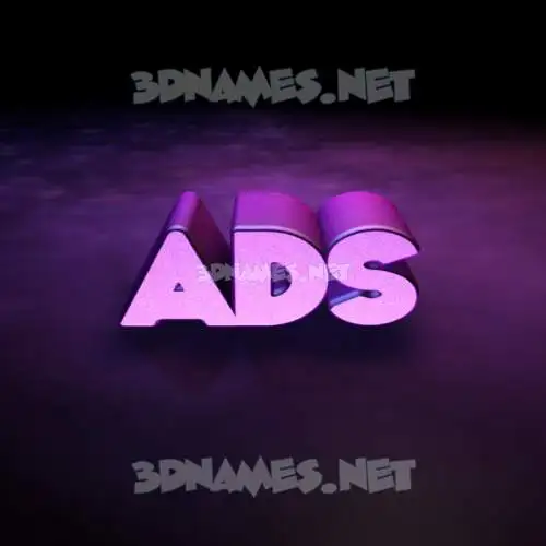 ads in Big Purple style - 3D name wallpaper