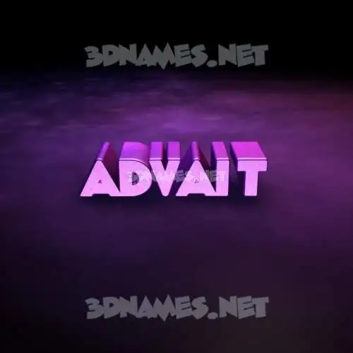 advait in Big Purple style - 3D name wallpaper