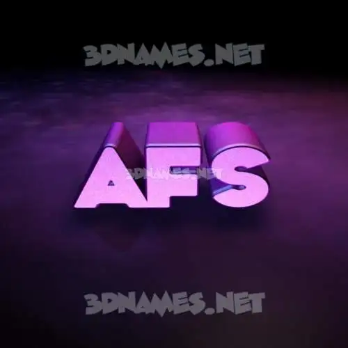afs in Big Purple style - 3D name wallpaper