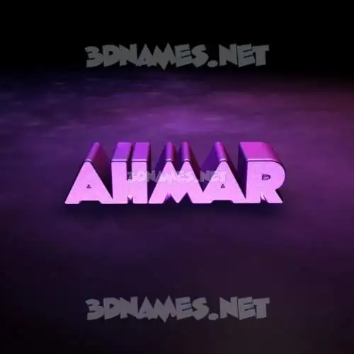 ahmar in Big Purple style - 3D name wallpaper