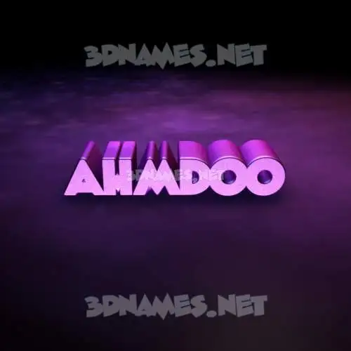 ahmdoo in Big Purple style - 3D name wallpaper
