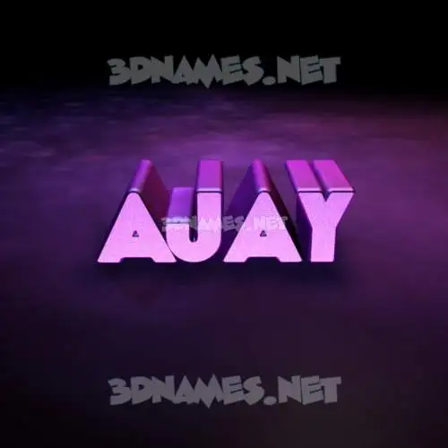ajay in Big Purple style - 3D name wallpaper