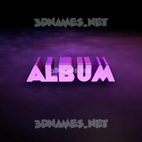 album in Big Purple style - 3D name wallpaper album in Big Purple style - 3D name wallpaper