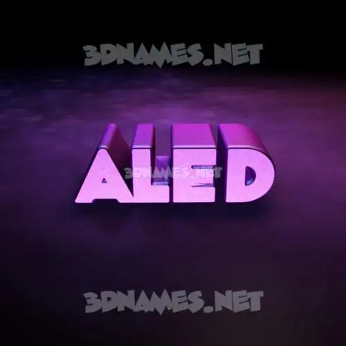 aled in Big Purple style - 3D name wallpaper aled in Big Purple style - 3D name wallpaper