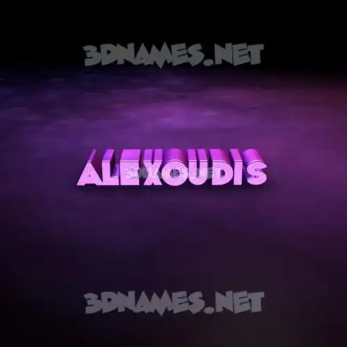 alexoudis in Big Purple style - 3D name wallpaper