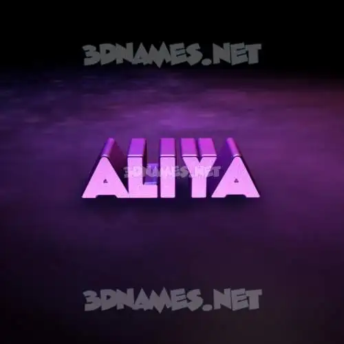 aliya in Big Purple style - 3D name wallpaper