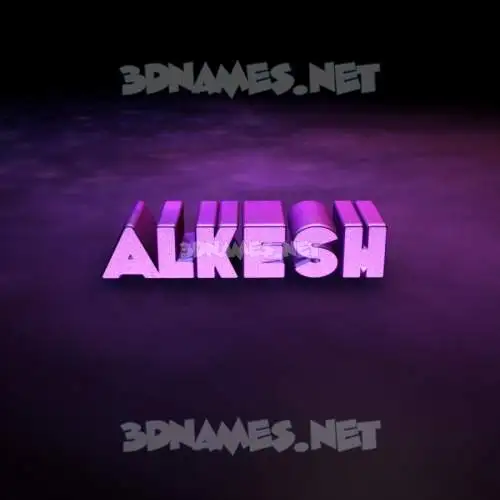 alkesh in Big Purple style - 3D name wallpaper