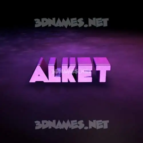 alket in Big Purple style - 3D name wallpaper