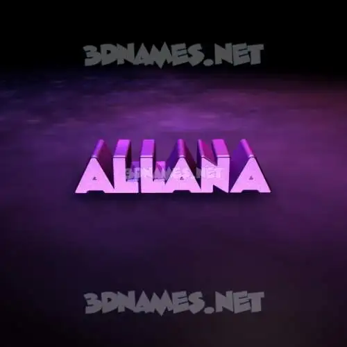 allana in Big Purple style - 3D name wallpaper
