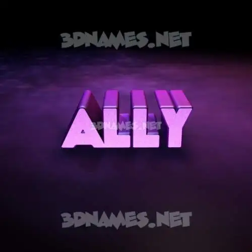 ally in Big Purple style - 3D name wallpaper ally in Big Purple style - 3D name wallpaper