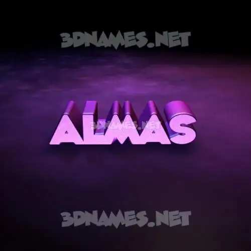 almas in Big Purple style - 3D name wallpaper