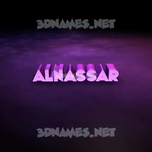 alnassar in Big Purple style - 3D name wallpaper