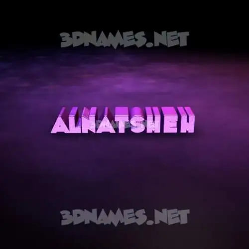alnatsheh in Big Purple style - 3D name wallpaper
