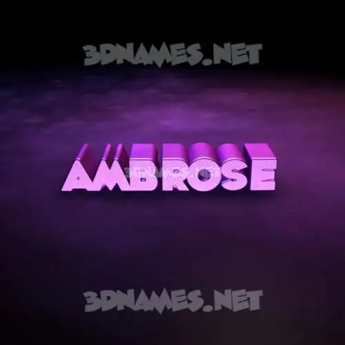 ambrose in Big Purple style - 3D name wallpaper