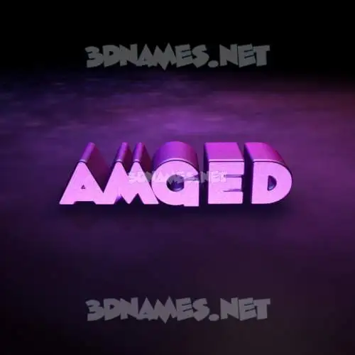 amged in Big Purple style - 3D name wallpaper