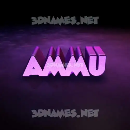 ammu in Big Purple style - 3D name wallpaper