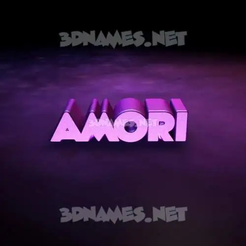 amori in Big Purple style - 3D name wallpaper
