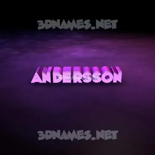 andersson in Big Purple style - 3D name wallpaper