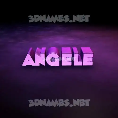 angele in Big Purple style - 3D name wallpaper