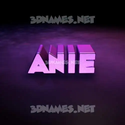 anie in Big Purple style - 3D name wallpaper