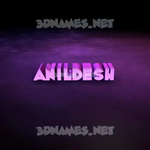 anildesh in Big Purple style - 3D name wallpaper