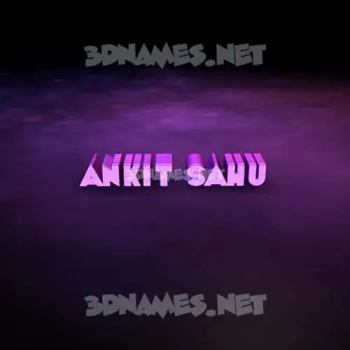 ankit sahu in Big Purple style - 3D name wallpaper