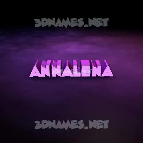annalena in Big Purple style - 3D name wallpaper