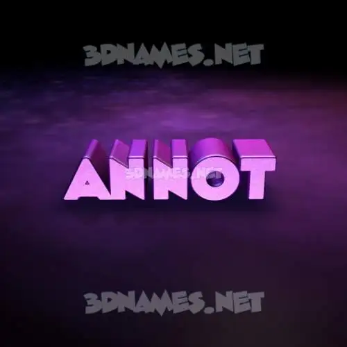 annot in Big Purple style - 3D name wallpaper