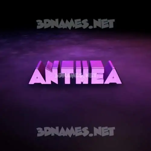 anthea in Big Purple style - 3D name wallpaper
