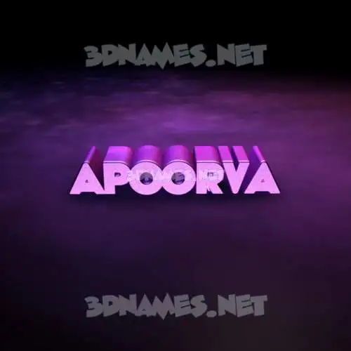 apoorva in Big Purple style - 3D name wallpaper