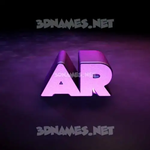 ar in Big Purple style - 3D name wallpaper