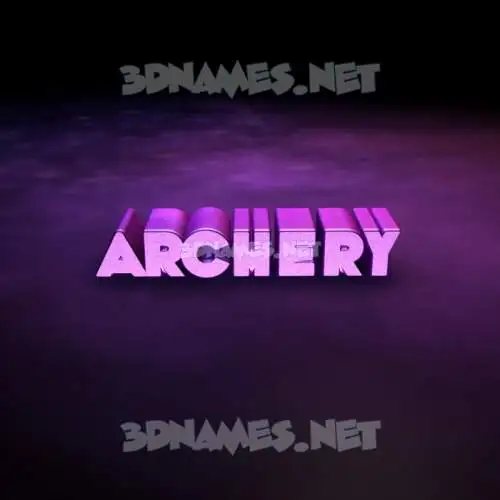 archery in Big Purple style - 3D name wallpaper
