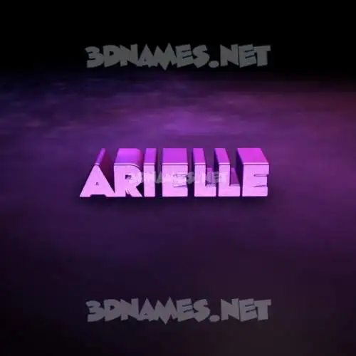 arielle in Big Purple style - 3D name wallpaper