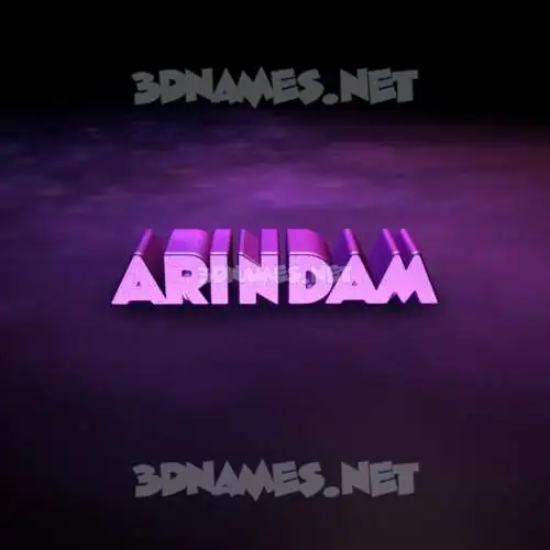 arindam in Big Purple style - 3D name wallpaper