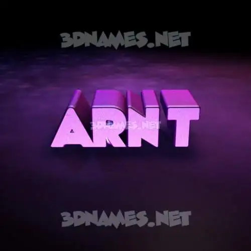 arnt in Big Purple style - 3D name wallpaper