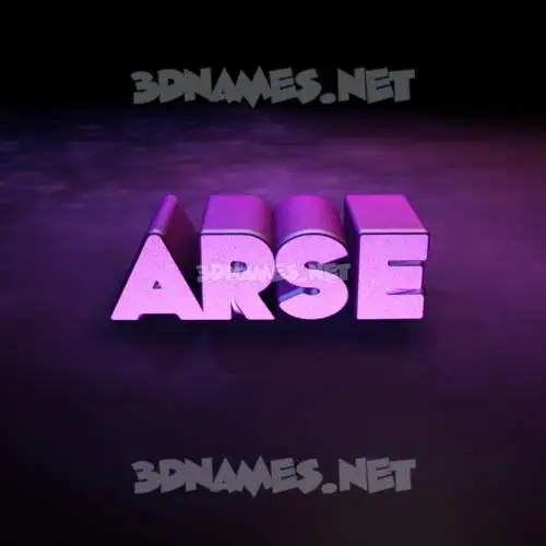 arse in Big Purple style - 3D name wallpaper