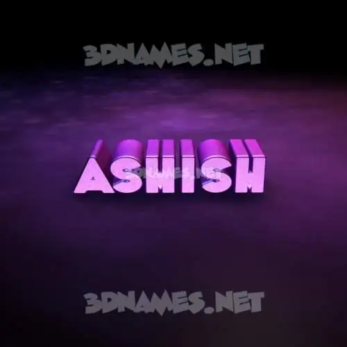 ashish in Big Purple style - 3D name wallpaper