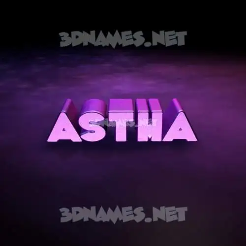 astha in Big Purple style - 3D name wallpaper