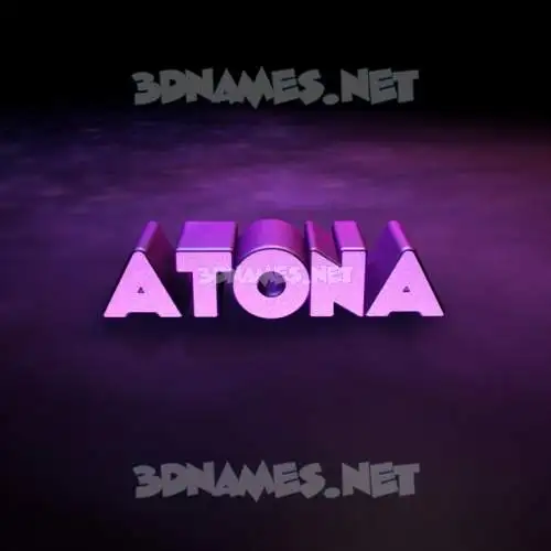 atona in Big Purple style - 3D name wallpaper