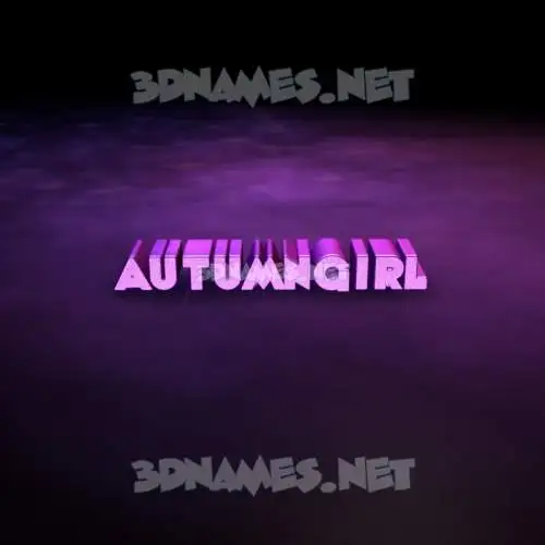 autumngirl in Big Purple style - 3D name wallpaper