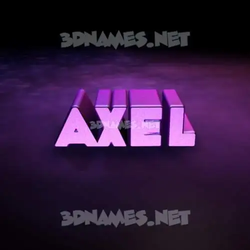 axel in Big Purple style - 3D name wallpaper