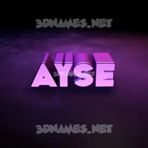 ayse in Big Purple style - 3D name wallpaper