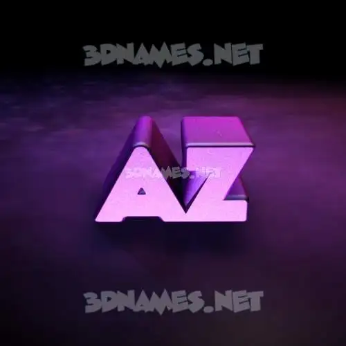 az in Big Purple style - 3D name wallpaper
